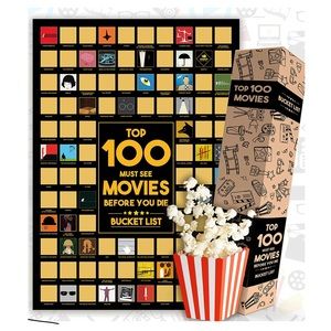 Top 100 Must See Movies Before You Die XL Movie Poster Bucket List Home Theatre